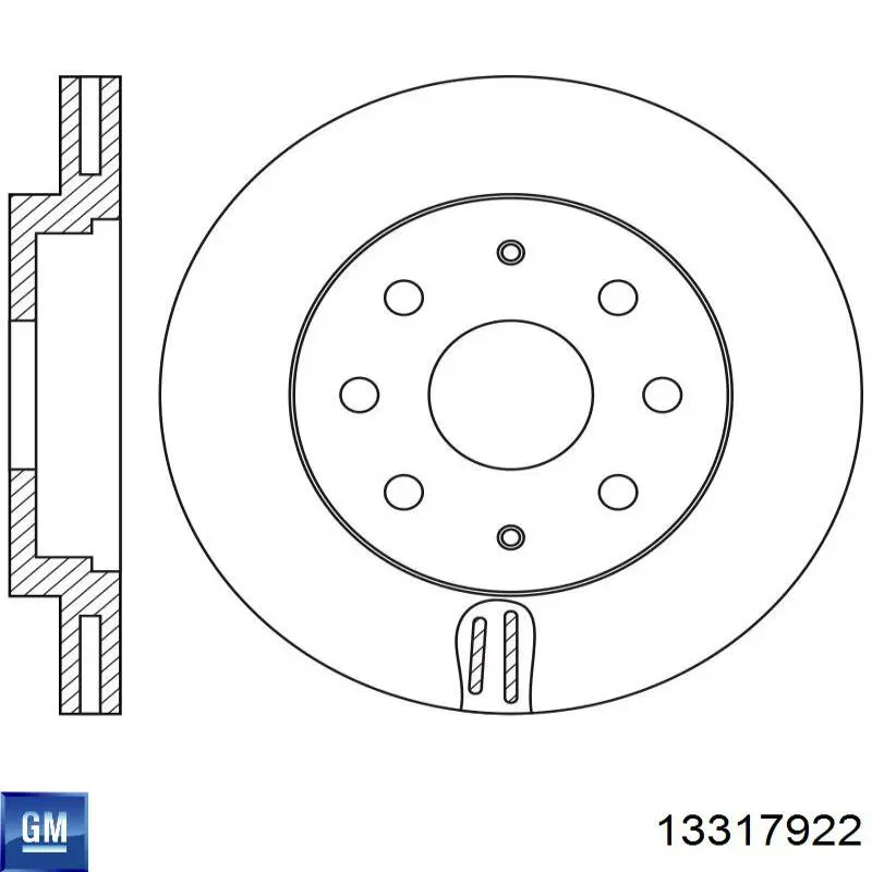 13317922 General Motors Гальмо дискове переднє