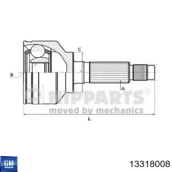 Граната колісна General Motors 13318008 ціна, від 39.47 USD