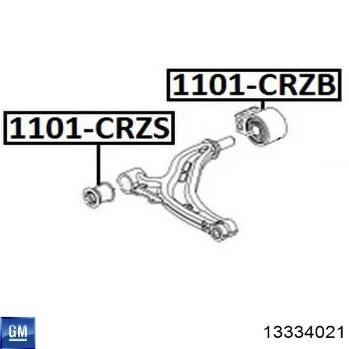 Сайлентблок нижнього важеля передньої підвіски General Motors 13334021 ціна, від 32.17 USD