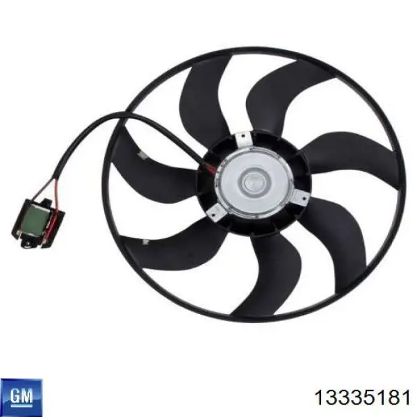 Купити 13335181 General Motors Електровентилятор охолодження в зборі (двигун + крильчатка)