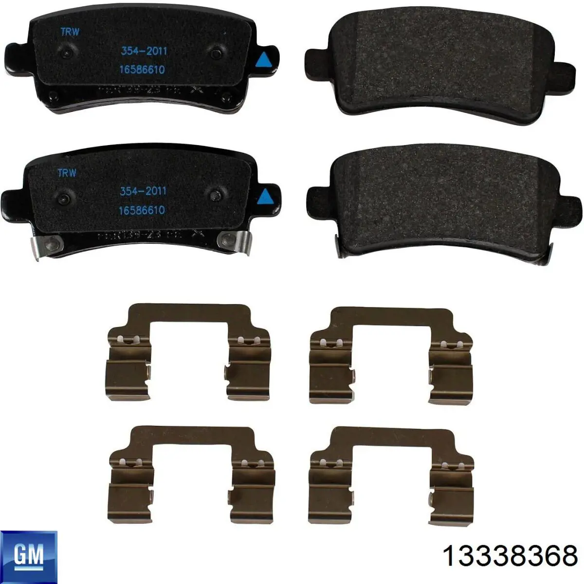 Задні гальмівні колодки General Motors 13338368 ціна, від 26.68 USD