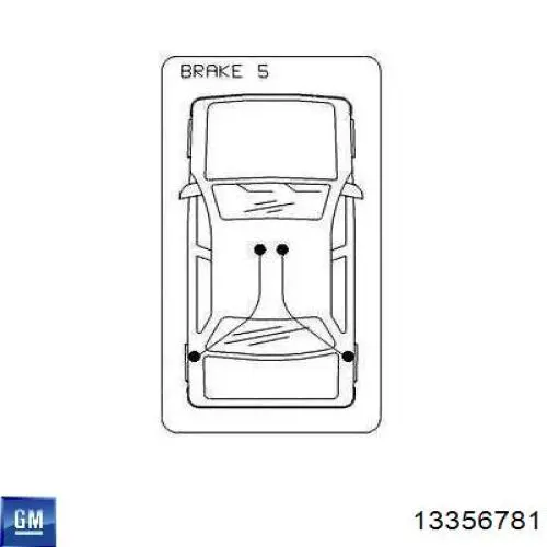 Трос стоянкового гальма задній правий General Motors 13356781 ціна, від 23.71 USD