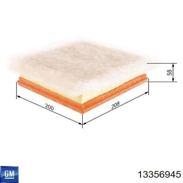 Купити 13356945 General Motors Автомобільний фільтр повітря
