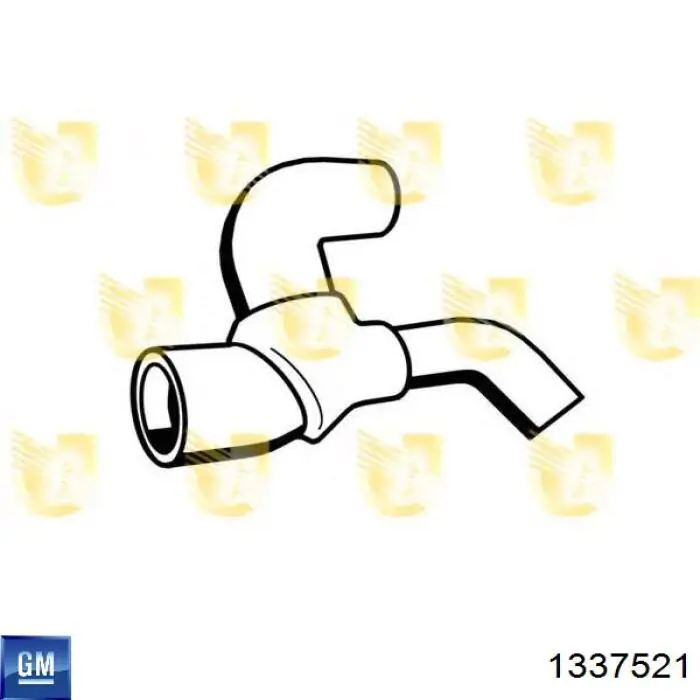 Шланг/патрубок водяного насосу, приймальний 1337521 General Motors