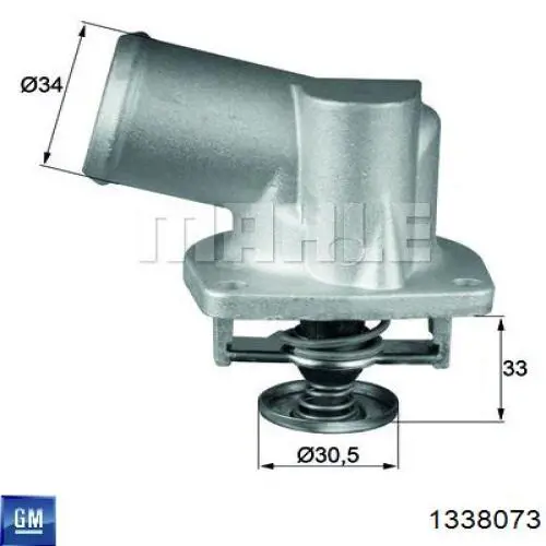Купити 1338073 General Motors Термостат в корпусі