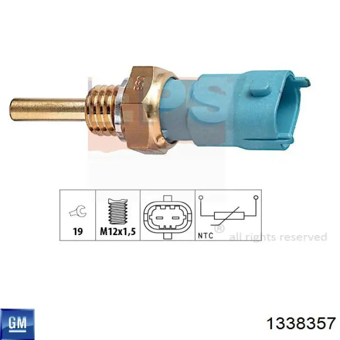 Купити 1338357 General Motors Датчик температури охолоджуючої рідини