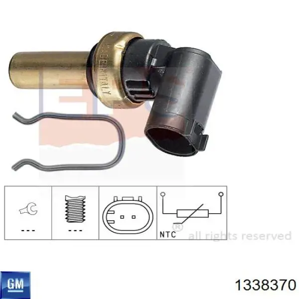 Купити 1338370 General Motors Датчик температури охолоджуючої рідини