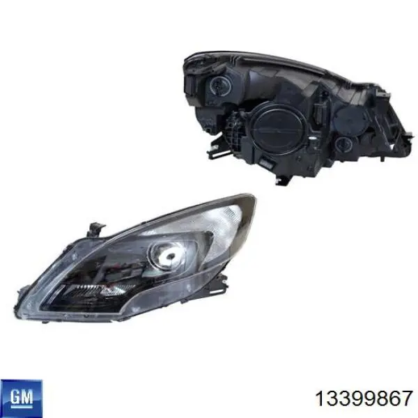 Фара права 13399867 General Motors
