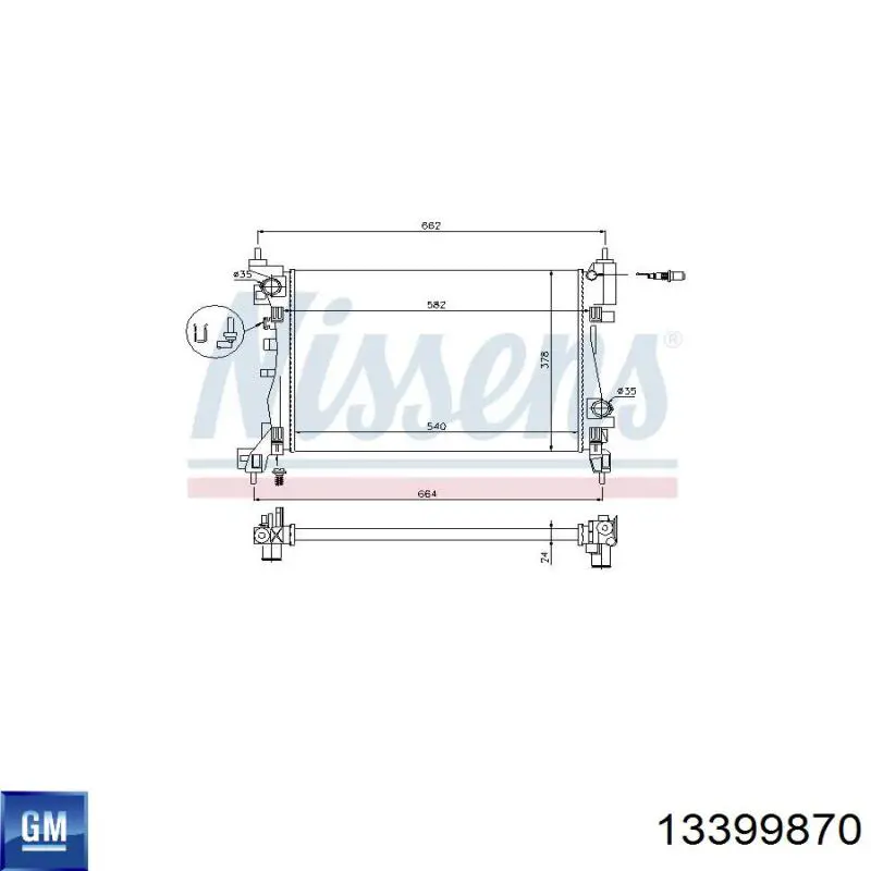 Радіатор основний General Motors 13399870 ціна, від 67.06 USD