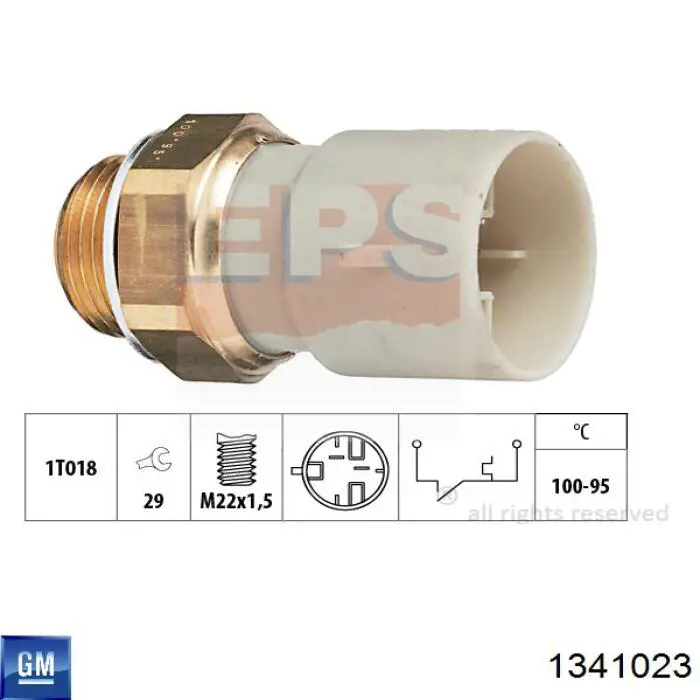 Датчик температури радіатора General Motors 1341023 ціна, від 7.48 USD