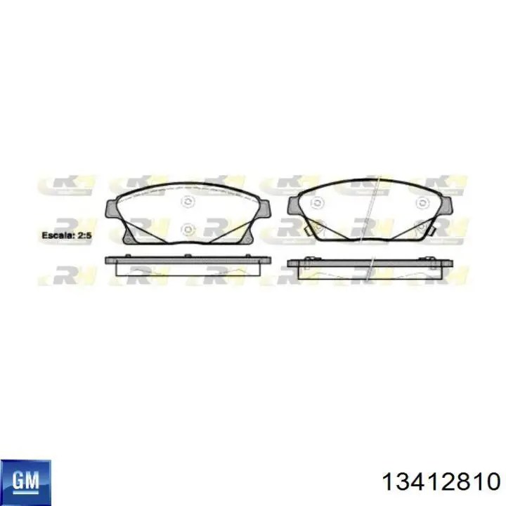 Купити 13412810 General Motors Колодки гальмівні передні, дискові