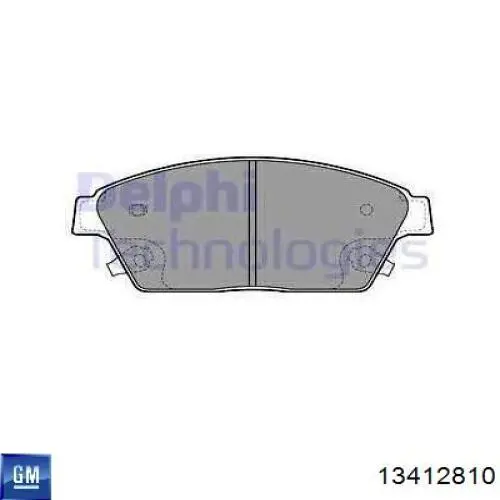 Передні тормозні колодки 13412810 General Motors