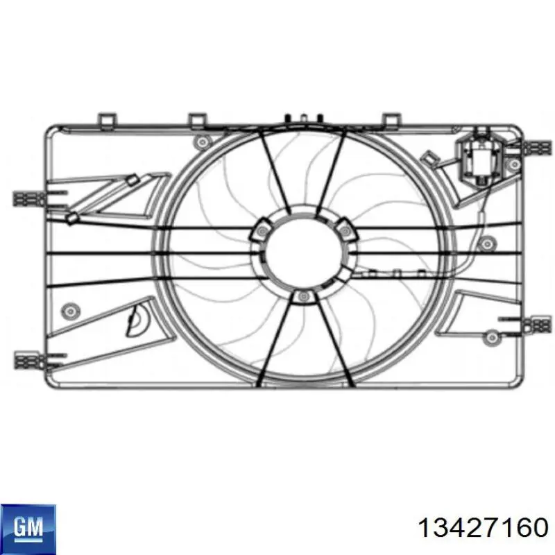 Вентилятор радіатора General Motors 13427160 ціна, від 50.10 USD