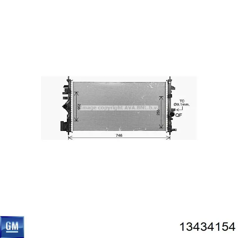 Радіатор основний General Motors 13434154 ціна, від 122.70 USD