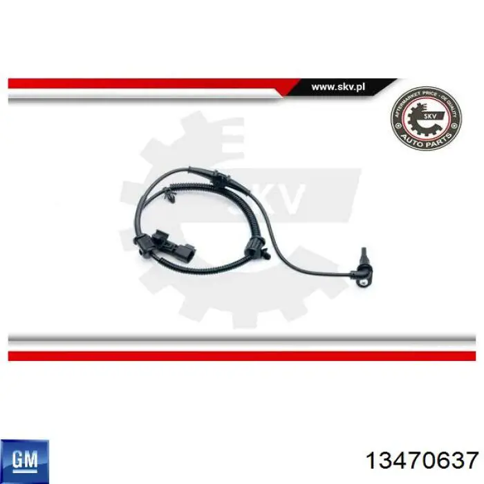 Купити 13470637 General Motors Датчик АБС (ABS) передній