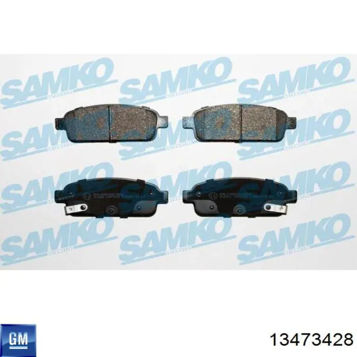 13473428 General Motors Колодки гальмівні задні, дискові