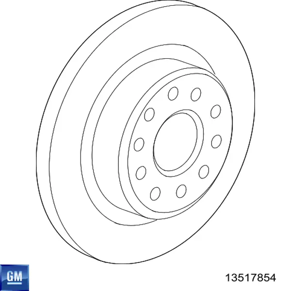 Купити 13517854 General Motors Диск заднього гальма