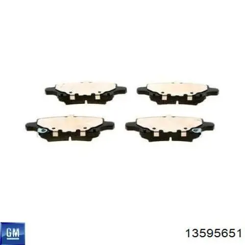 13595651 General Motors Колодки гальмівні задні, дискові