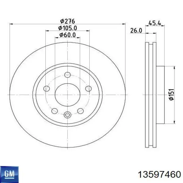 Купити 13597460 General Motors Ротор гальмівний