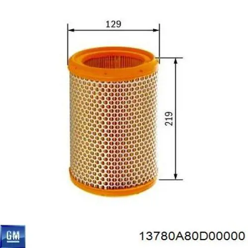 Повітряний фільтр 13780A80D00000 General Motors