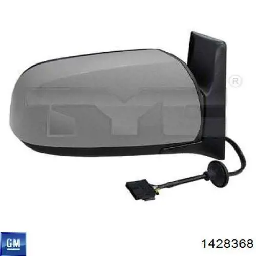 Ліве бокове дзеркало 1428368 General Motors
