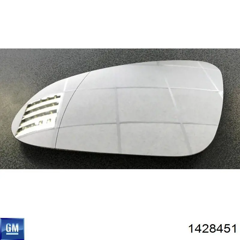 Купити 1428451 General Motors Дзеркальний елемент дзеркала заднього виду, лівого