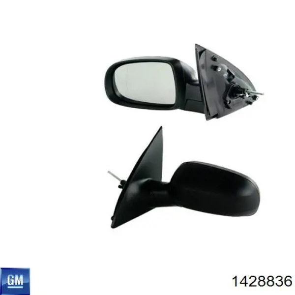 1428836 Opel дзеркальний елемент дзеркала заднього виду, лівого
