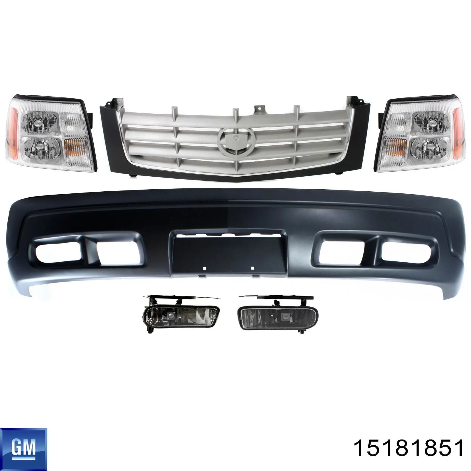 Фара дальнього світла в зборі на Cadillac Escalade II GMT 800