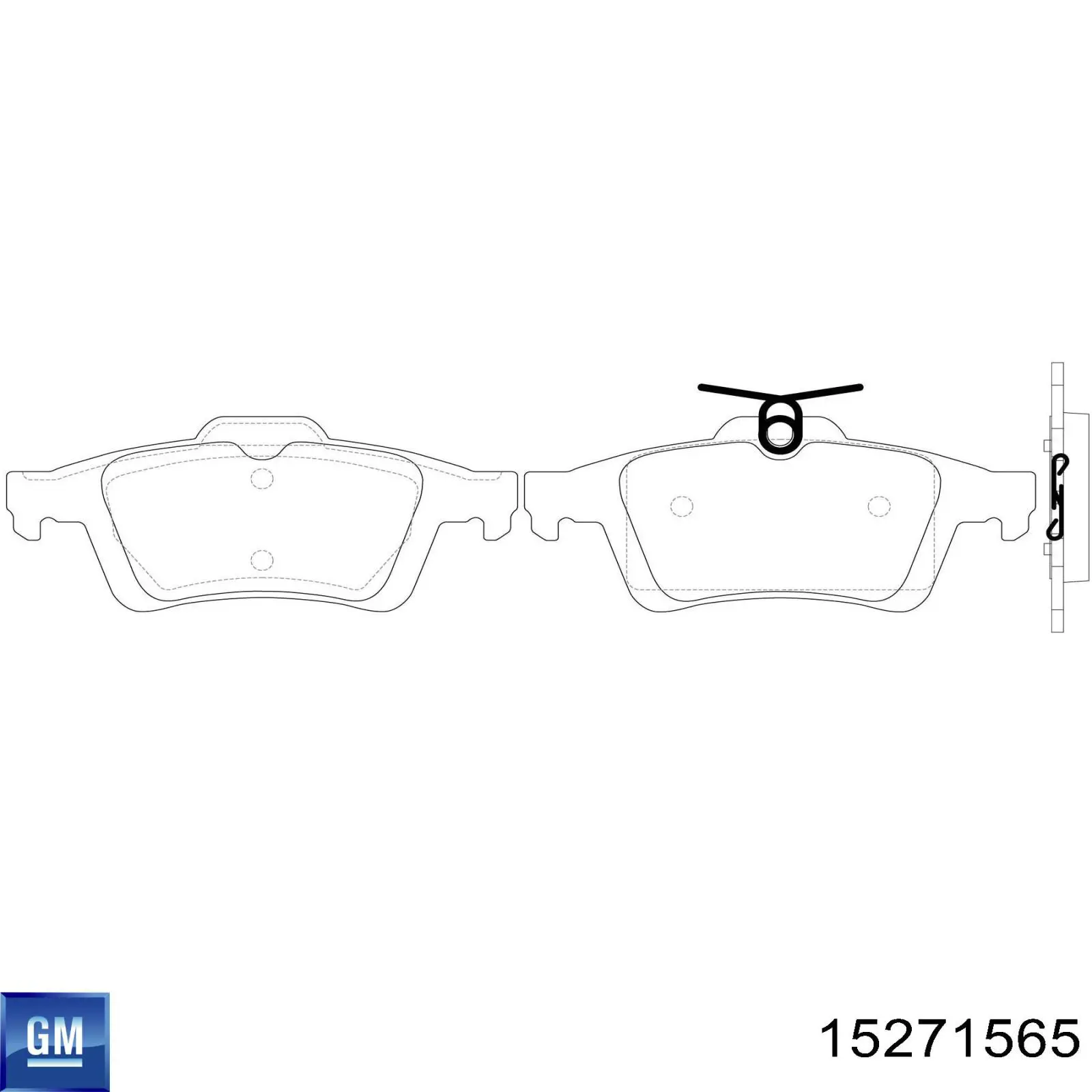 15271565 General Motors Колодки гальмівні задні, дискові