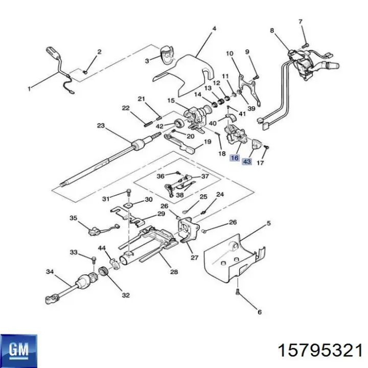 Купити 15795321 General Motors Корпус замка запалювання