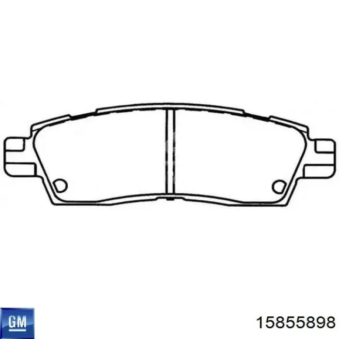 Задні гальмівні колодки 15855898 General Motors