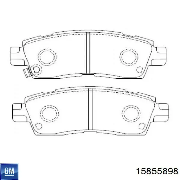 15855898 General Motors Колодки гальмівні задні, дискові
