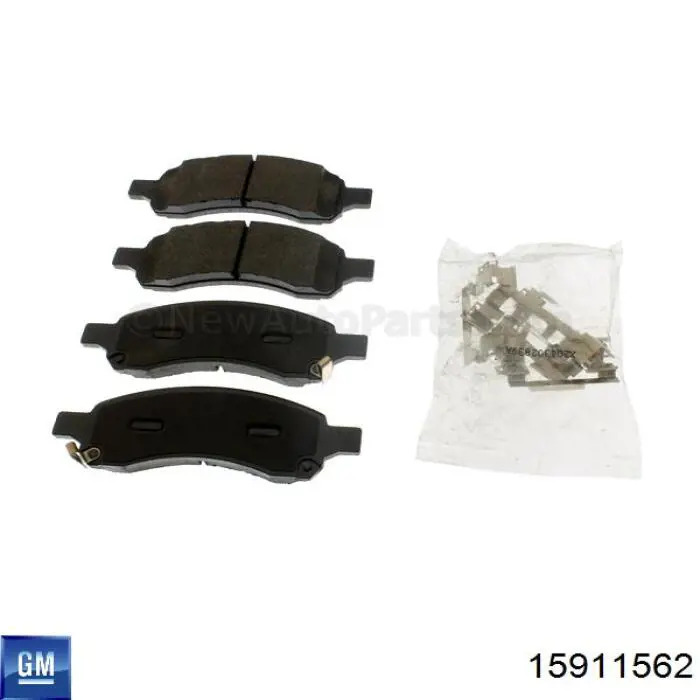 Купити 15911562 General Motors Колодки гальмівні передні, дискові
