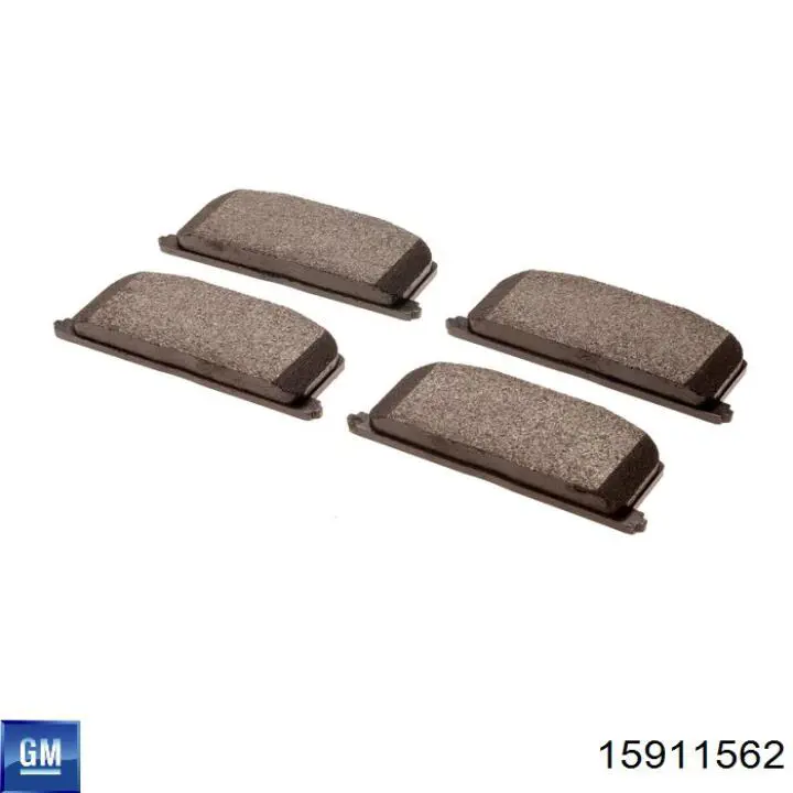 Передні тормозні колодки 15911562 General Motors