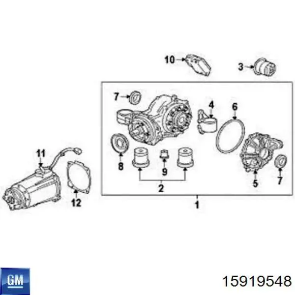 Сальник редуктора заднього моста 15919548 General Motors