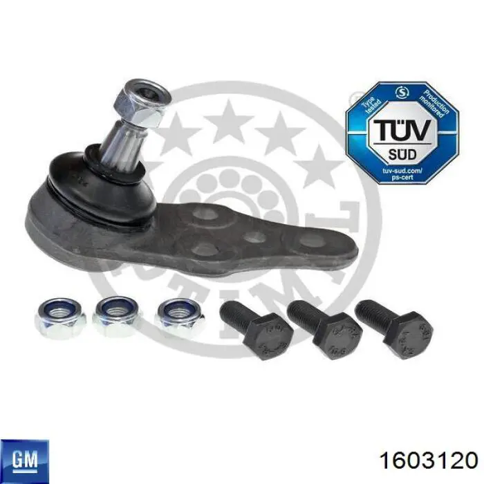 Кульова опора, нижня General Motors 1603120 ціна, від 7.78 USD