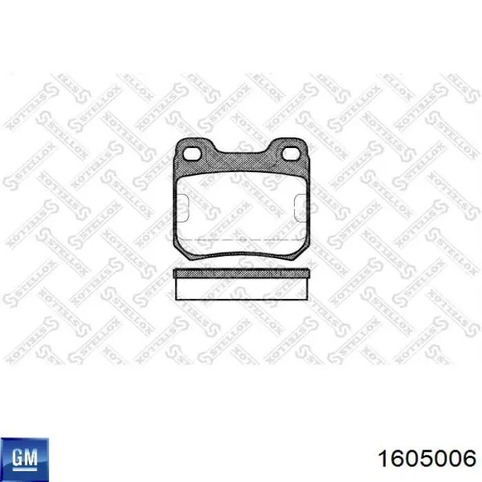 1605006 General Motors Колодки гальмівні задні, дискові