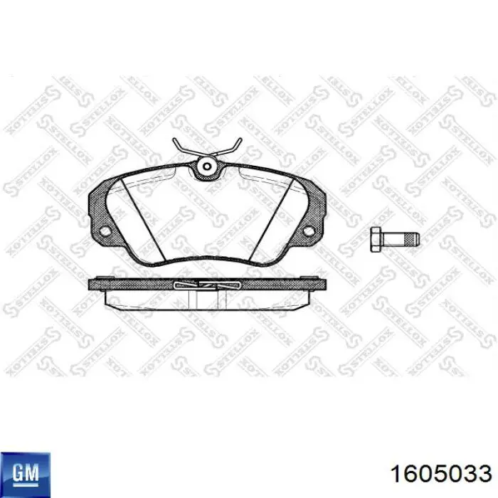 Купити 1605033 General Motors Колодки гальмівні передні, дискові