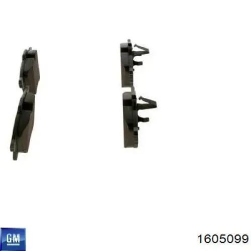 Передні тормозні колодки 1605099 General Motors