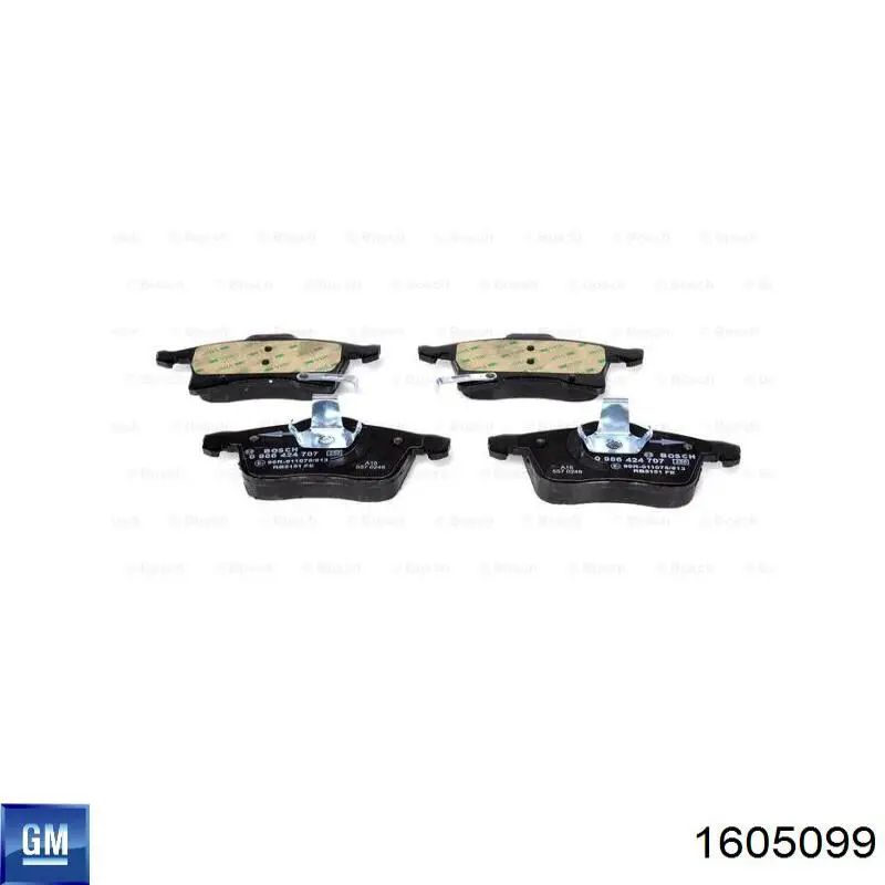 Гальмівні колодки General Motors 1605099 ціна, від 24.20 USD