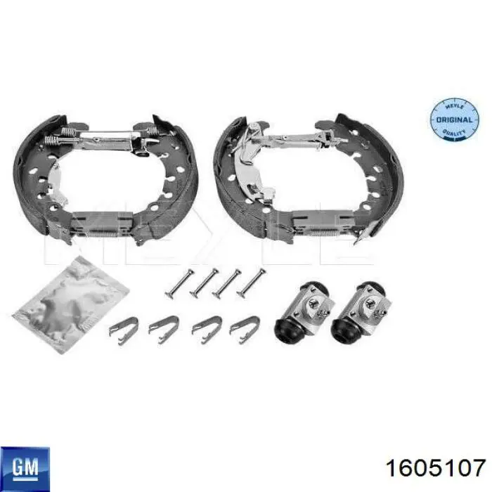 Купити 1605107 General Motors Колодки гальмові задні, барабанні