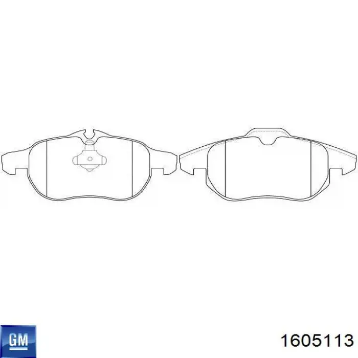 Тормозні колодки General Motors 1605113