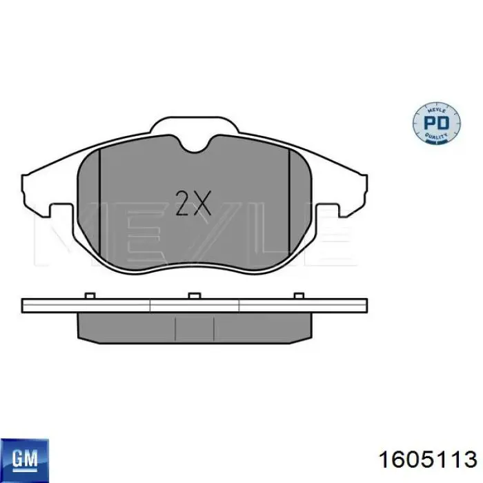 Гальмівні колодки General Motors 1605113 ціна, від 20.91 USD
