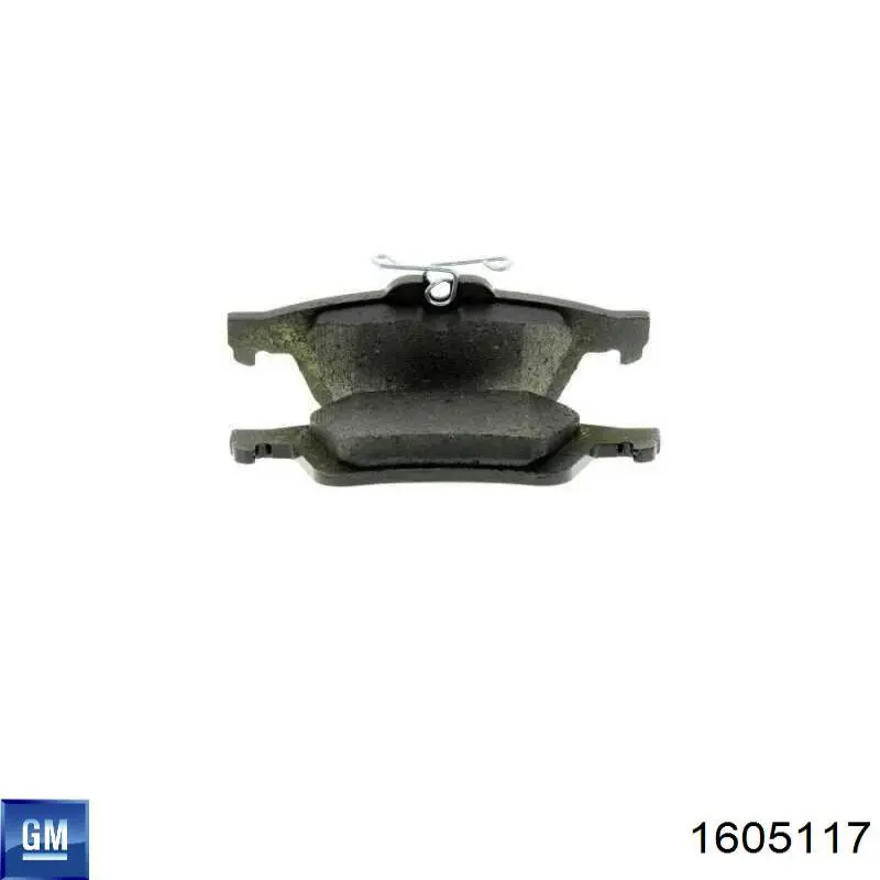 Задні гальмівні колодки 1605117 General Motors