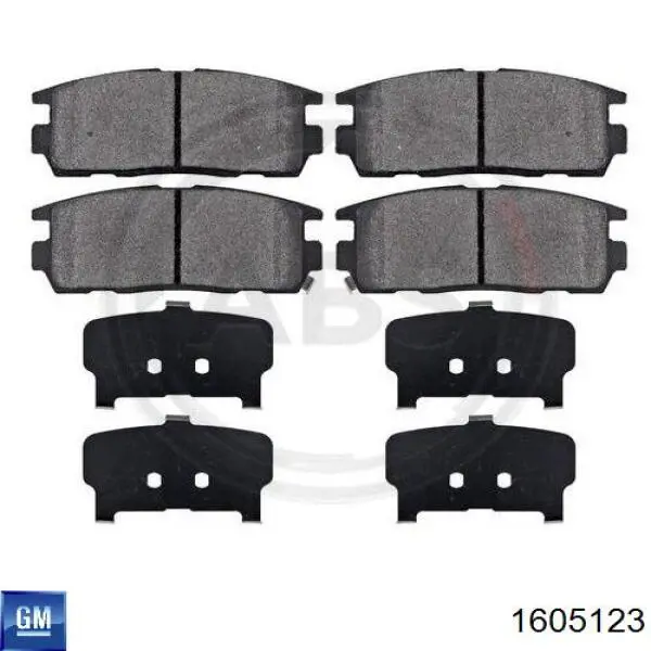Задні гальмівні колодки General Motors 1605123 ціна, від 18.35 USD