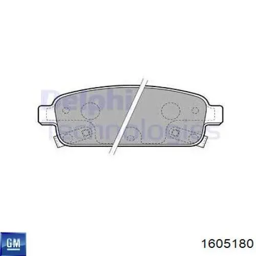 Купити 1605180 General Motors Задні колодки