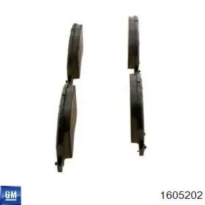 Передні тормозні колодки 1605202 General Motors