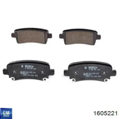 Задні гальмівні колодки Opel 1605367 ціна, від 25.11 USD