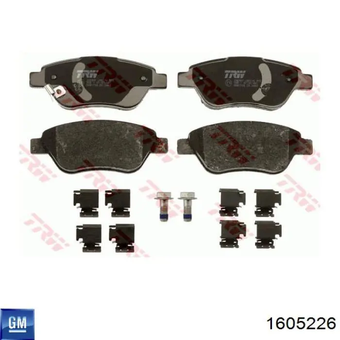 Гальмівні колодки General Motors 1605226 ціна, від 22.54 USD