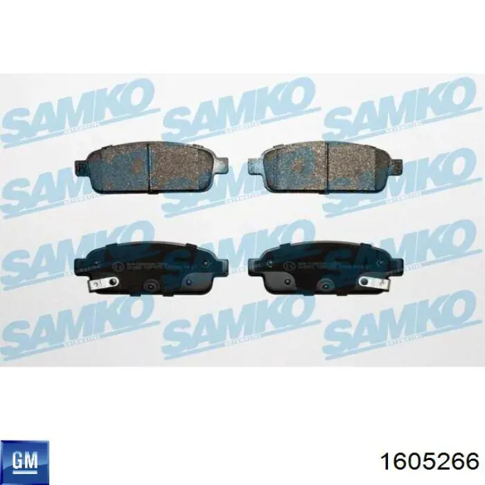 Задні гальмівні колодки General Motors 1605266 ціна, від 21.89 USD